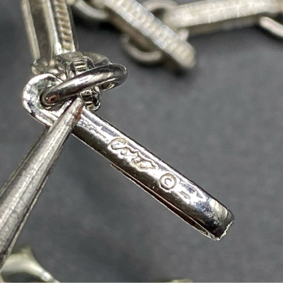 Vintage CORO Silver Tone Choker Style Necklace - Picture 3 of 9